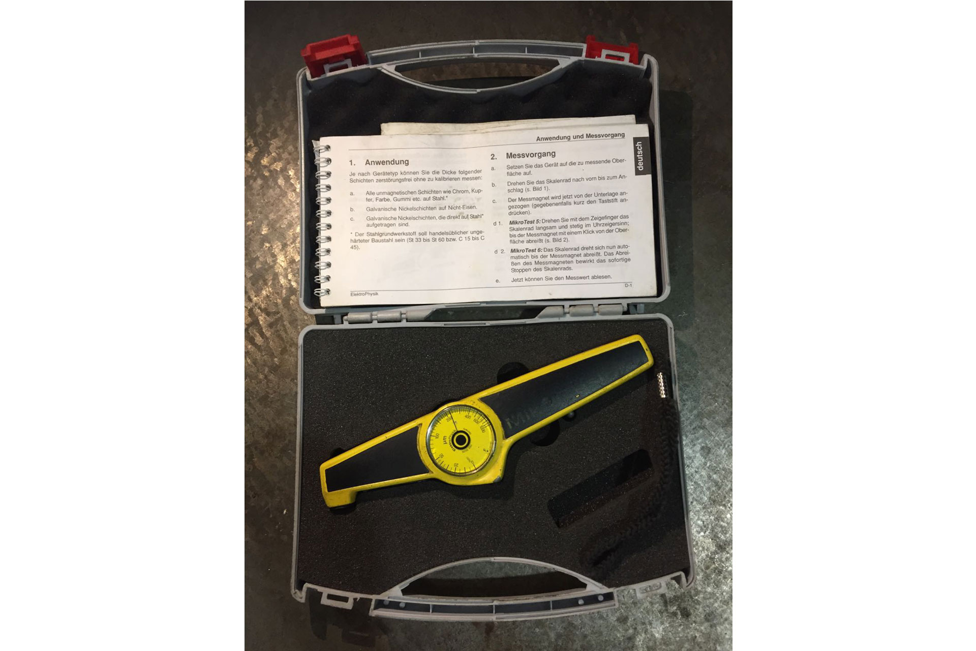 Chromium layer tester (used for measuring the chromium layer thickness on the surface of parts)